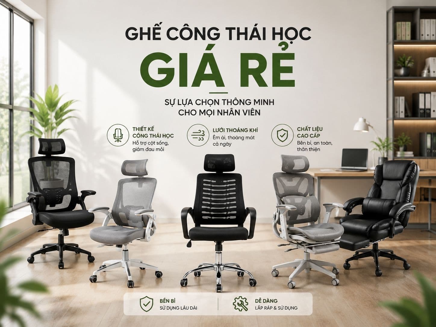 Ghế Công Thái Học Giá Rẻ