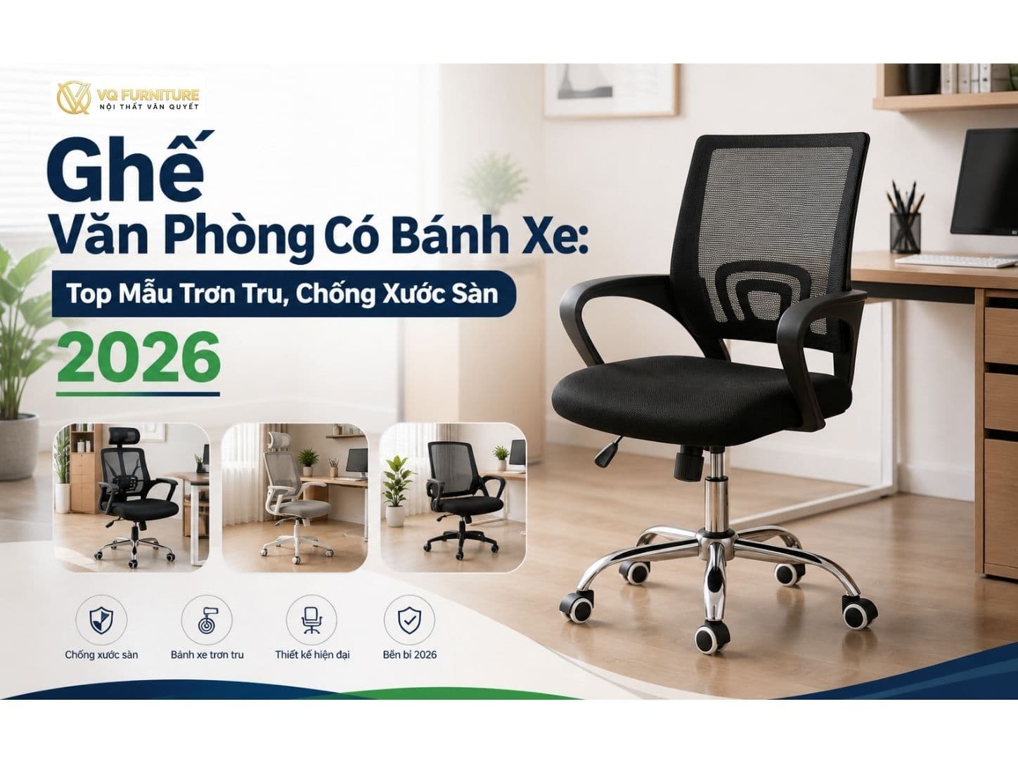Ghế Văn Phòng Có Bánh Xe