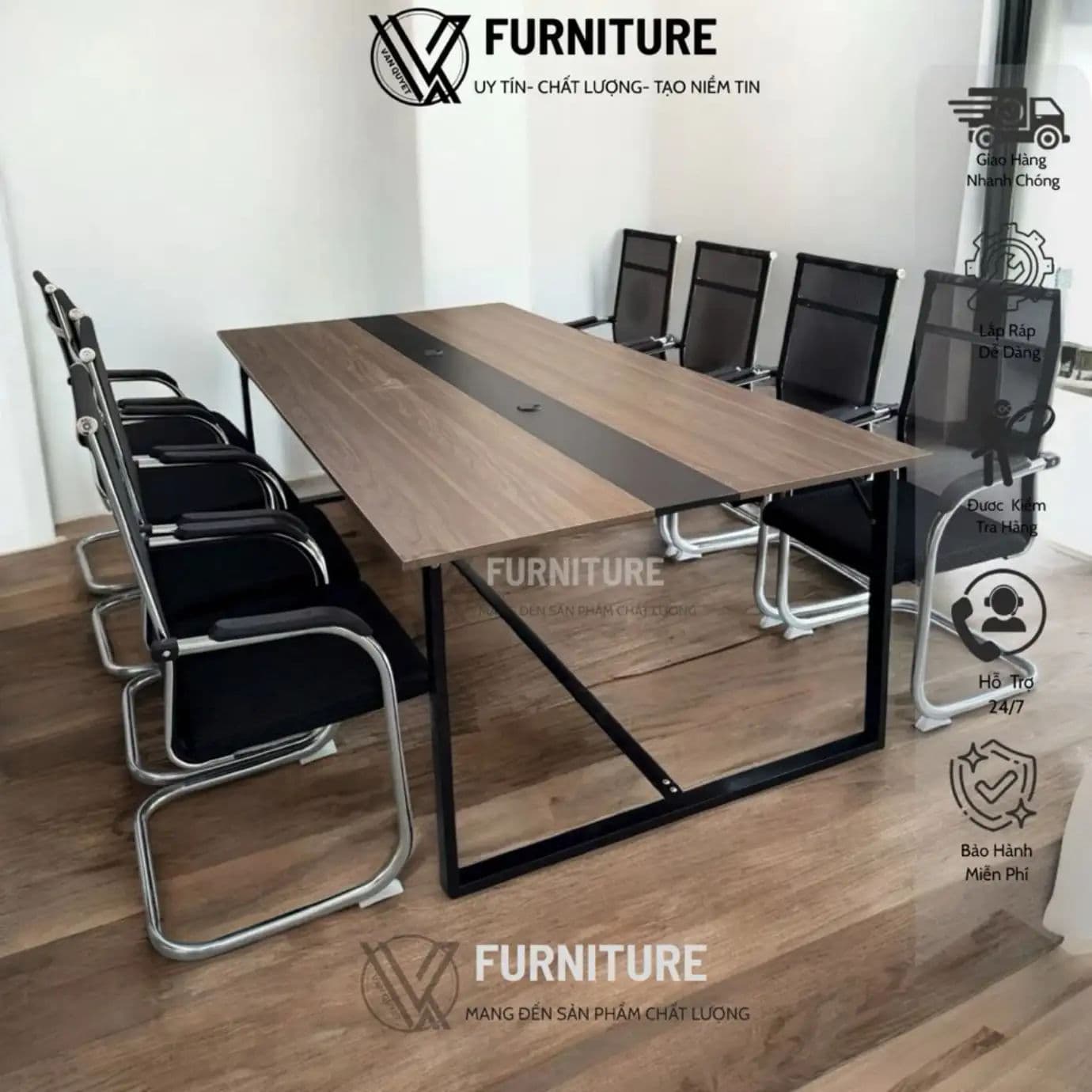Bàn họp, làm việc nhóm văn phòng