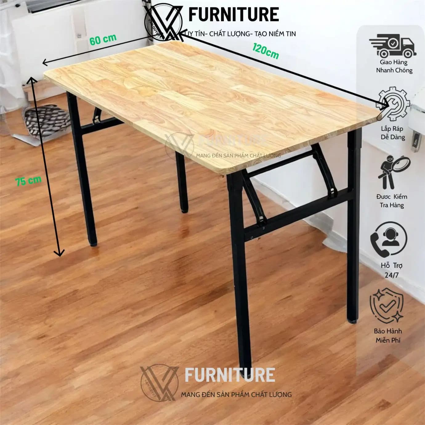 Bàn làm việc chân xếp gọn VQ88