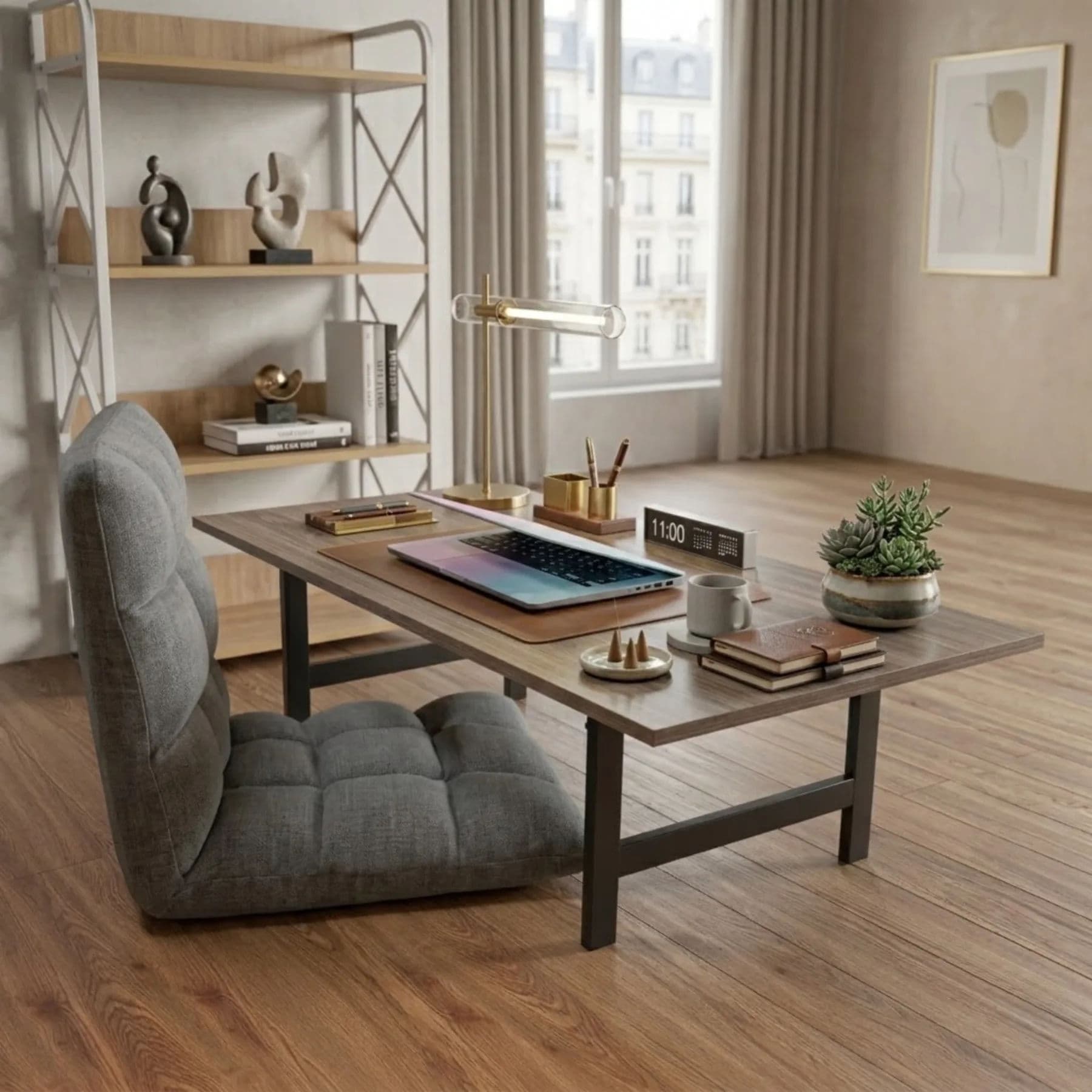 Combo bàn ngồi bệt gấp gọn và ghế Tatami (14)