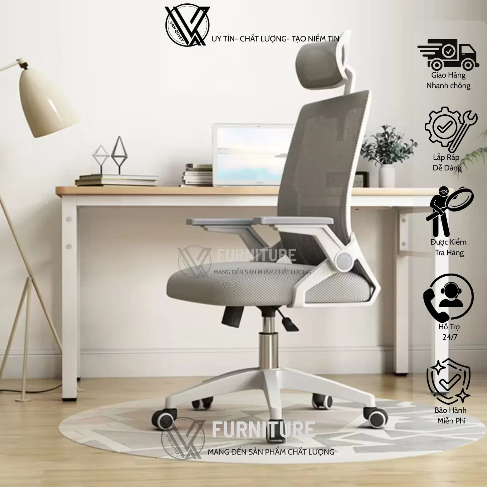 Ghế công thái học VQH-006